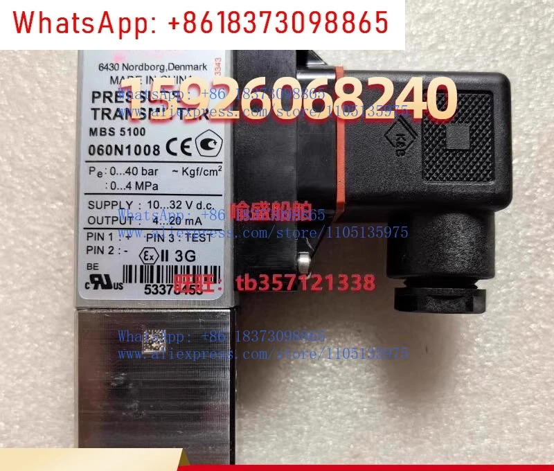 060N1008 압력센서 0-40bar 트랜스미터 MBS 5100-2631-H3DB04-4