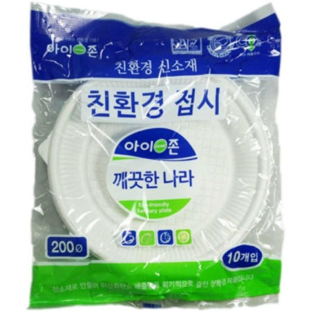 성심샵 친환경접시 중 10개입 20cm 아이존 일회용 생활 주방소품