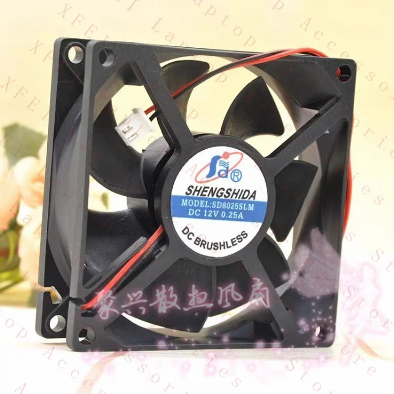 C SD8025SLM DC12V 0.25A 8CM 8025 2선식 냉각팬