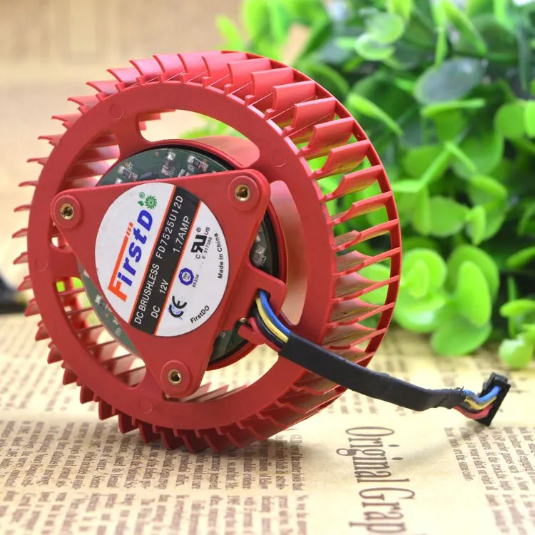 ATI Fd7525u12d 1.70a 4선 PWM 온도 제어 사무실 버전 터보 그래픽 팬