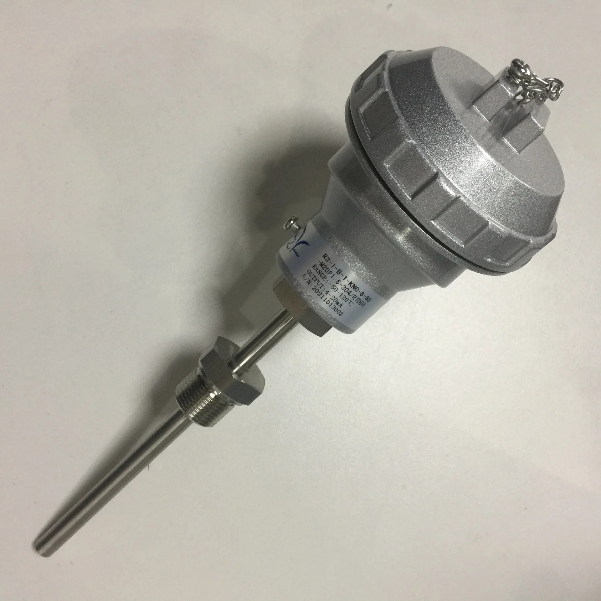 ZYSENSOR 온도 트랜스미터 -50-120  4-20MA M20P1.5 8MM 직경 삽입 깊이 85MM