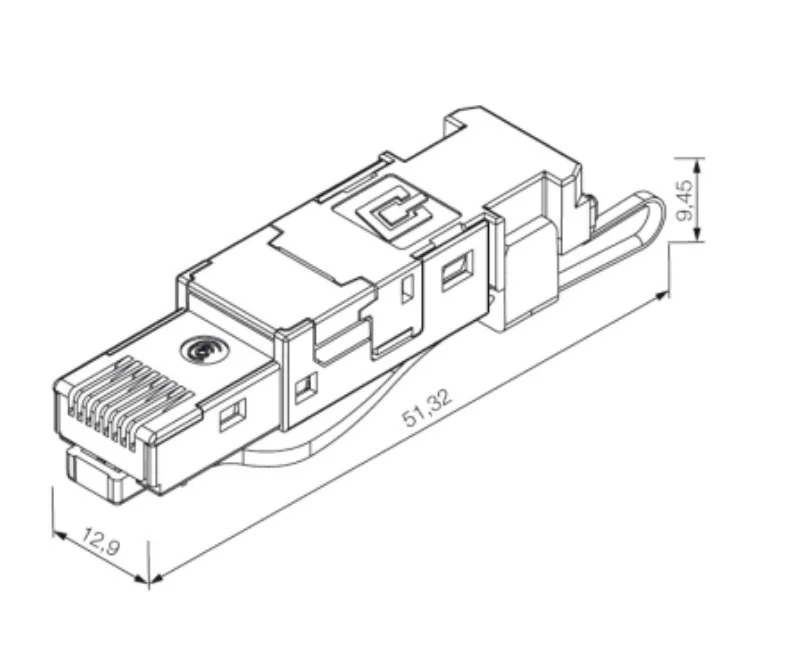 Weidmller 네트워크 케이블 커넥터 IE-PS-RJ45-FH-BK-A 1132040000