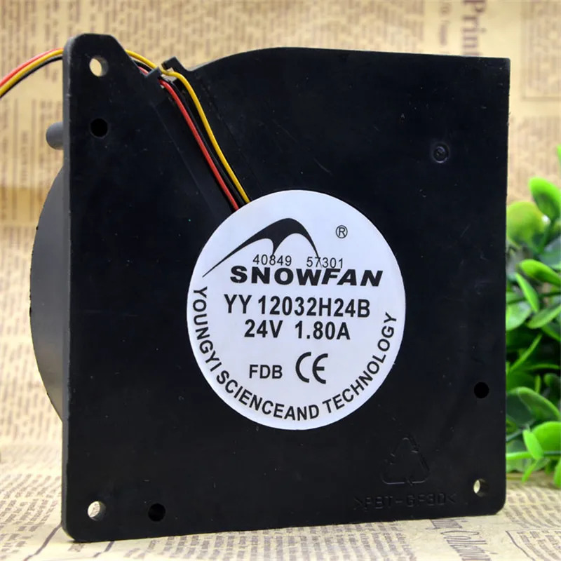 JFG 스노우팬 YY12032H24B DC 24V 0.6A 12cm 12032 120x120x32mm 이볼 베어링 냉각팬