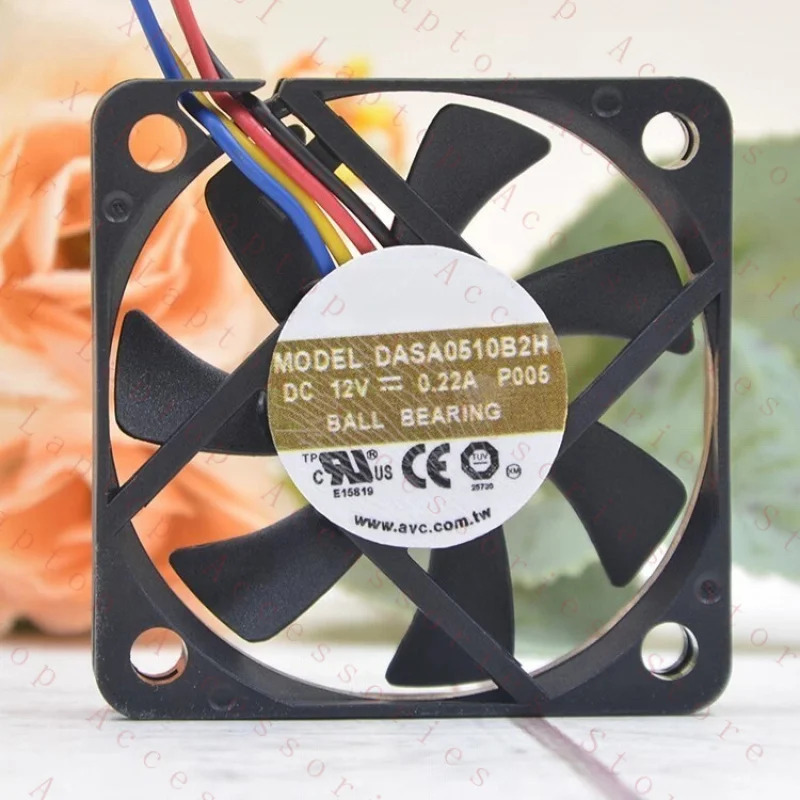 C DASA0510B2H 12V 0.22A 5010 5cm 듀얼 볼 CPU 냉각팬