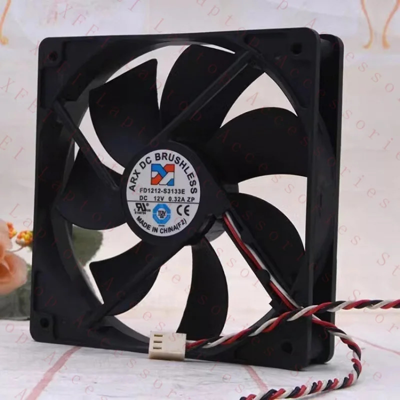ARX DC FD1212-S3133E DC12V 0.32A 12cm 3선 냉각팬