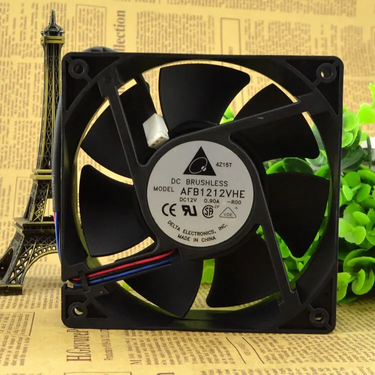델타 AFB1212VHE 12038 12V 0.90A 12cm 에어 속도 이볼 팬