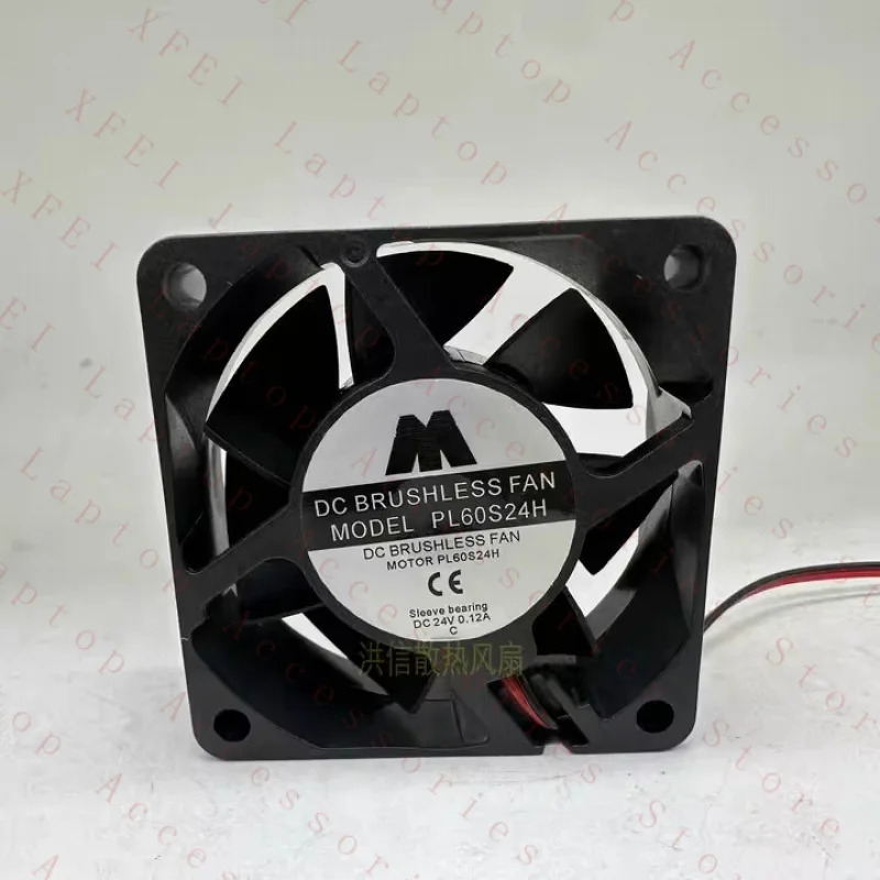 C YM FOR M 팬 PL60S24H DC24V 0.12A 6025 60x25MM 2선 냉각팬