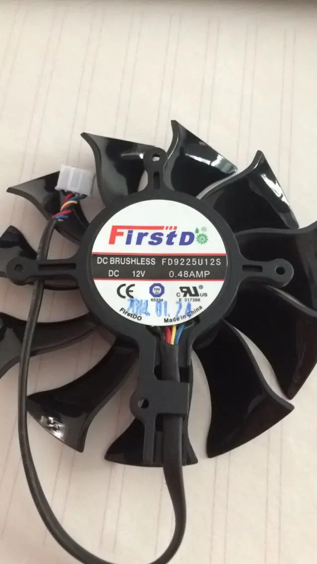 사파이어 HD5830 HD6870 6790 그래픽 카드 팬 FD9225U12S