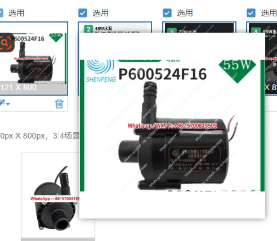 P600524F55W P450424D05 DC 브러시리스 냉각기 워터 펌프