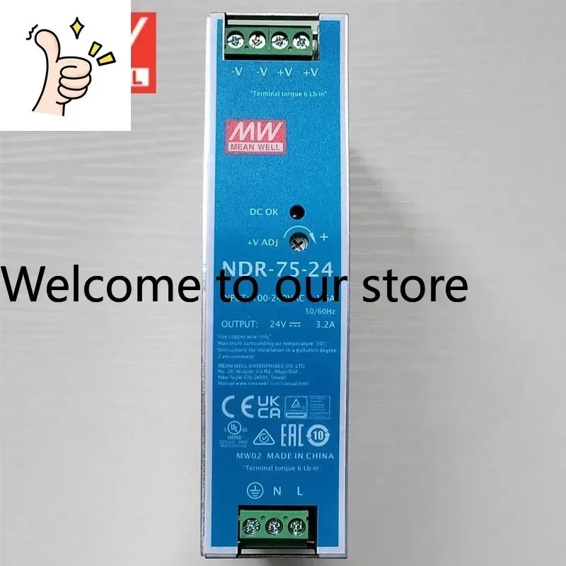 2025.4대만 Mingwei 스위칭 전원공급장치 NDR-75-24 120 240 480W220V 변압기 12 48V DC 레일