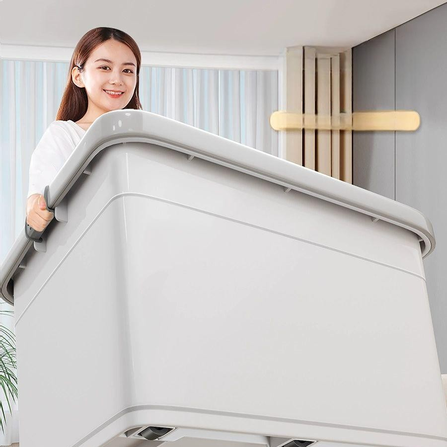리빙박스 폴딩박스 정리함 수납 의류 패브릭 투명 대형 바구니 옷정리 의상 플라스틱 - 상품 이미지