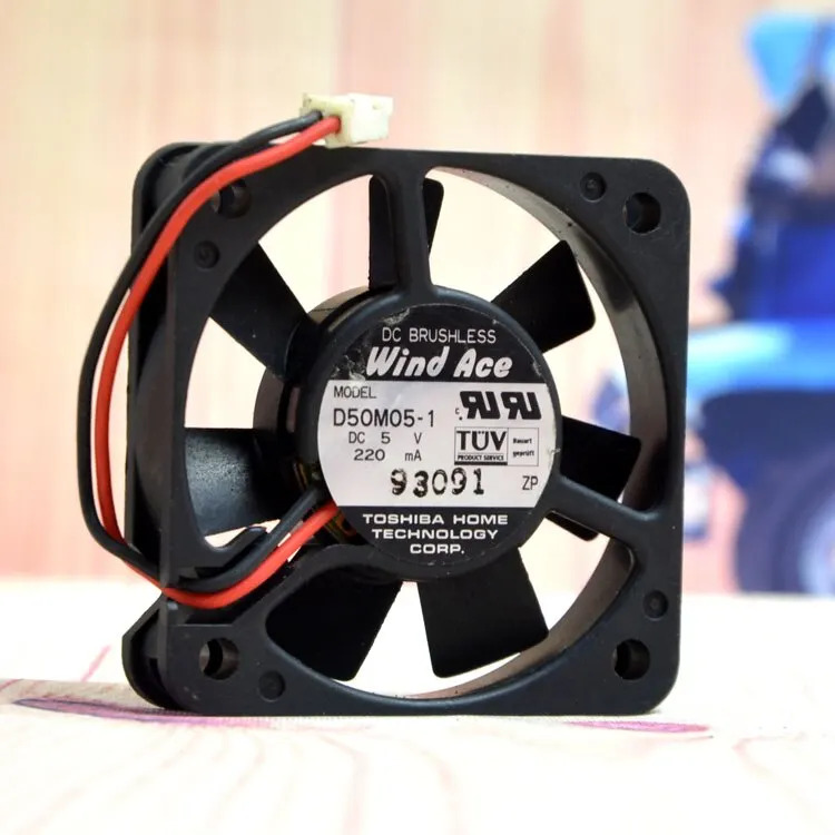 Toshiba Wind Ace 5010 5cm 5V 220mA 0.22a 자동 팬 전원 D50M05-1