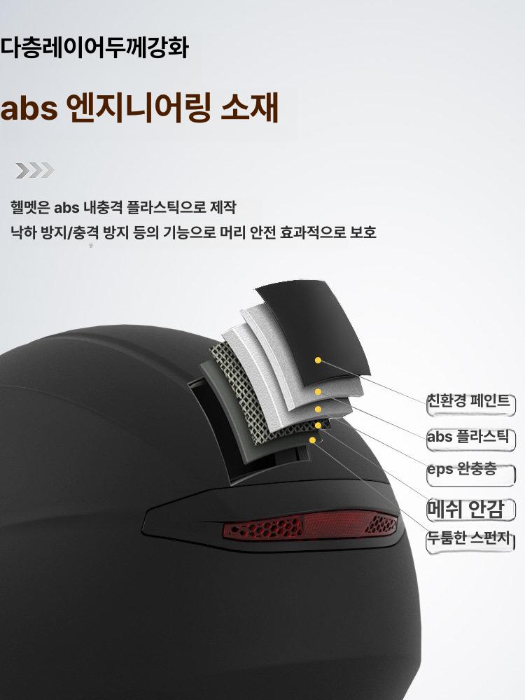오토바이헬멧 남성 여성 전동 오토바이 헬멧 사계절용 보온 안전 반모터사이클 바이크헬멧 - 상세 이미지 3