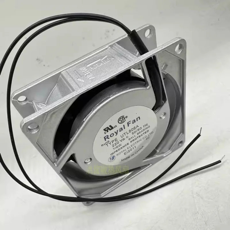 C 로얄 팬 UTL806A AC220V 7/6W 8025 80x25MM 알루미늄프레임 냉각팬1개