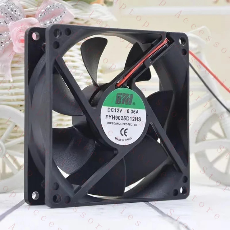 FYH FYH9025D12HS DC12V 0.36A 9225 9.2CM 2선식 냉각팬