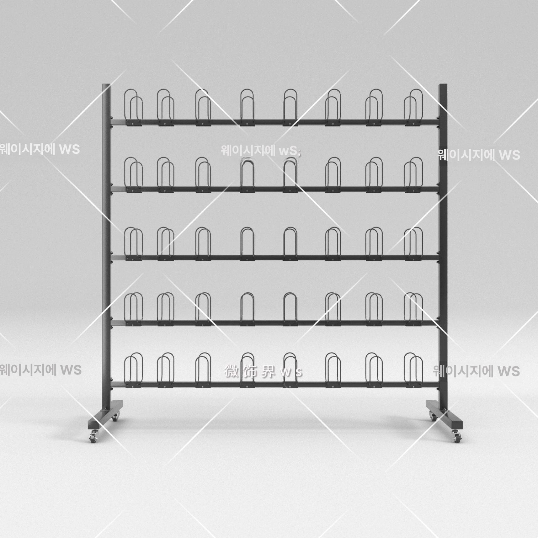 이동식 글러브 거치대 정리대 권투 스탠드 복싱 진열 양면 걸이 30개 125x60x188cm - 상세 이미지 5