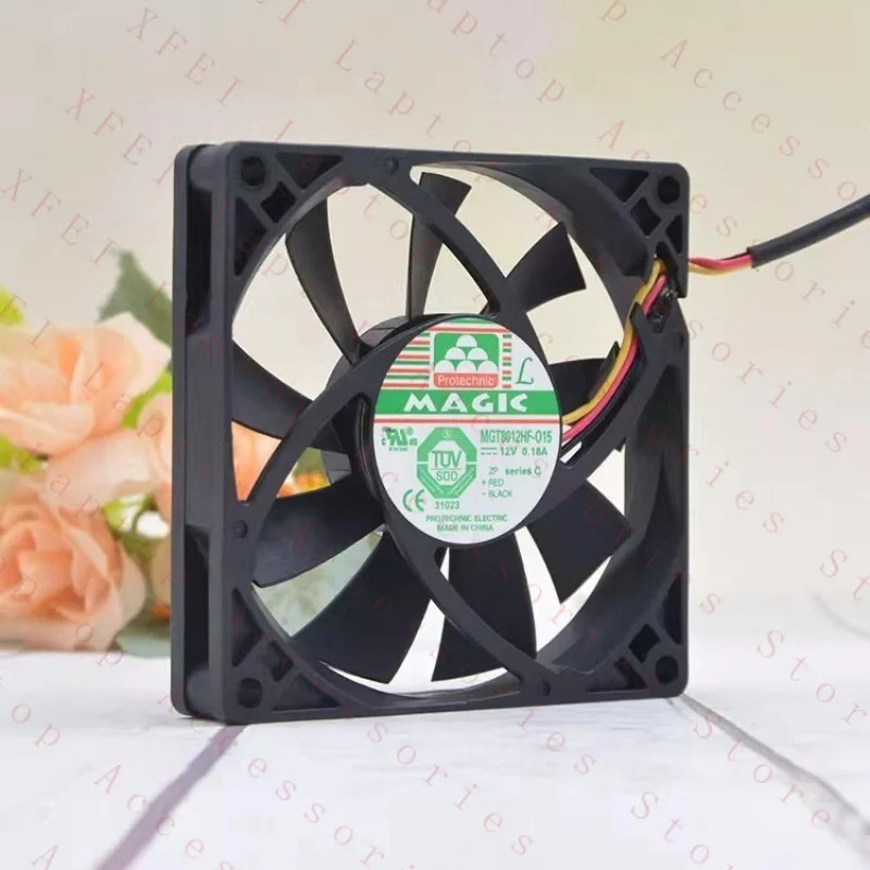 C M8012HF-015 8015 DC12V 0.18A 8CM 3선 무음 냉각팬