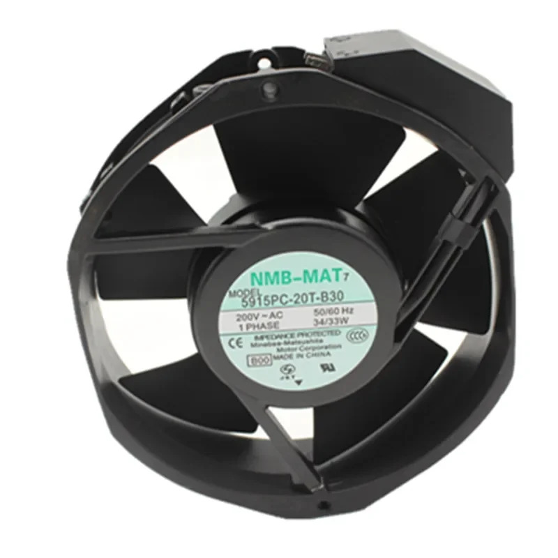 NMB-MAT 5915PC-20T-B30 AC 220V 50/60Hz 34/33W 17cm 17238 172x150x38mm 냉각팬