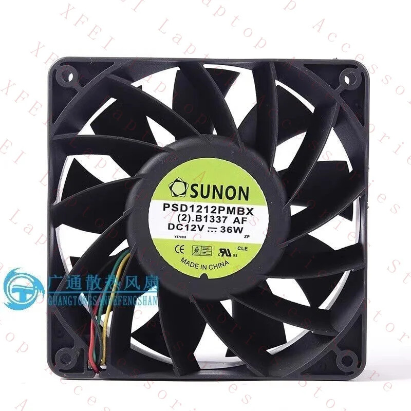 F PSD1212PMBX 12038 DC12V 36W 12CM 4선 인버터 냉각팬  E10