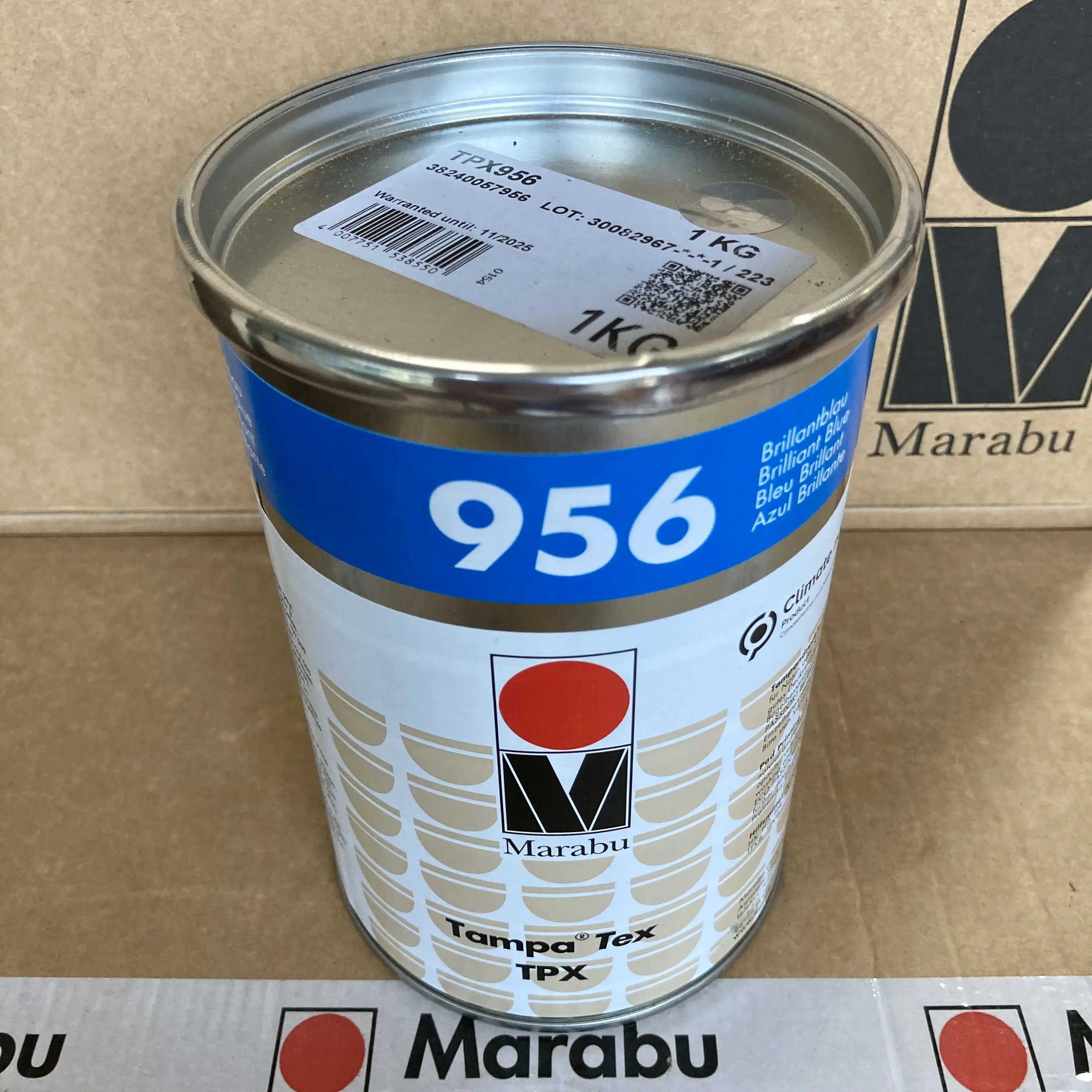 마라부 TPX956 브라이트 블루 텍스타일 잉크 고급 패드 프린팅란제리용