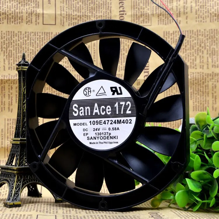 Sanyo/Sanyo 109E4724M402 24V 0.58a 17025 17CM 변환기 냉각팬