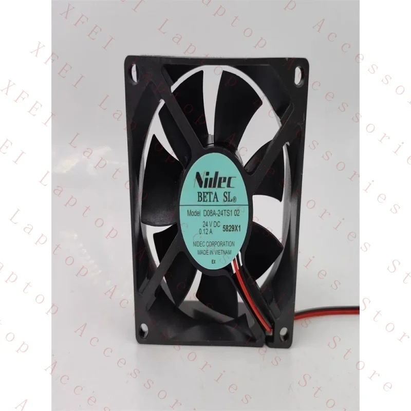 C D08A-24TS1 02 DC24V 0.12A 8CM 8025 2선식 냉각팬