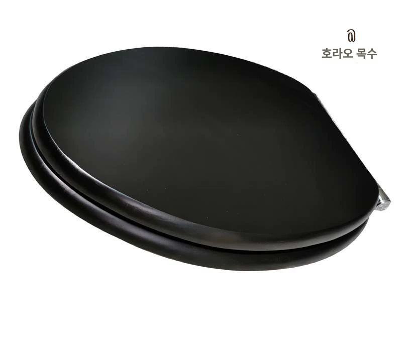 고급 원목변기커버 블랙 화장실 변기시트 럭셔리 방수 자형 형 변기 상품 원목 우드 욕실 - 상세 이미지 4