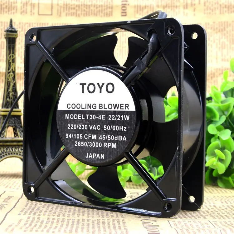 일본 저소음 팬 Toyo T30-4e 12038 220v 22/21W 냉각팬