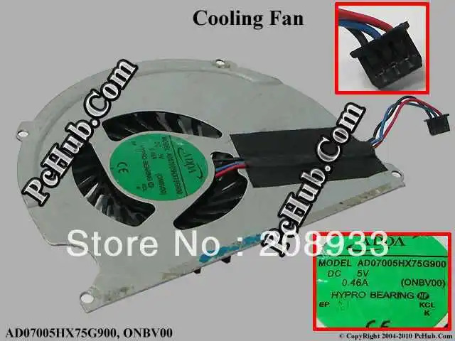 ADDA AD07005HX75G900 5V 0.50A ONBV00 노트북 팬