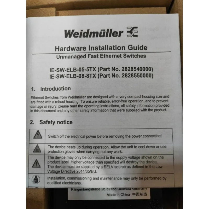 Weidmller 5 교체품 IE-SW-ELB-05-5TX 2828540000