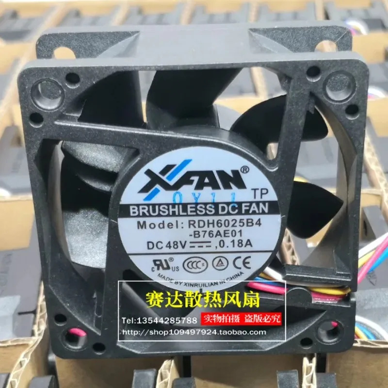 JFG XFAN RDH6025B4 6025 48V 0.18A 4라PWM 대용량 냉각팬 60x60x25mm