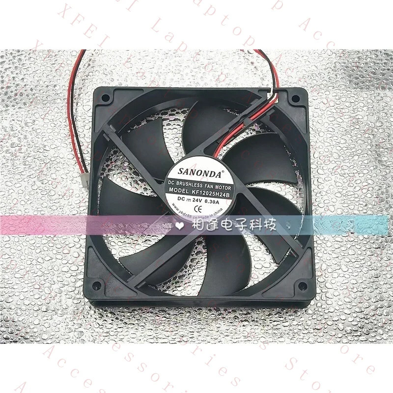 C SANONDA 팬KF12025H24B DC24V 0.30A 112cm 2선 냉각팬 xp