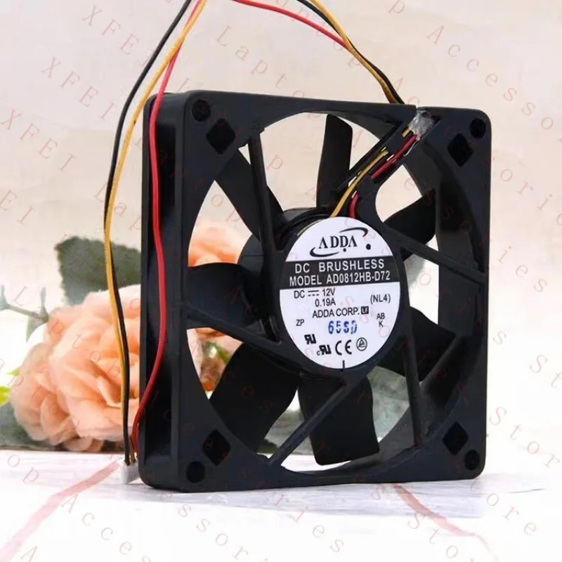 C AD0812HB-D72 DC12V 0.19A 8cm 8015 3핀 냉각팬