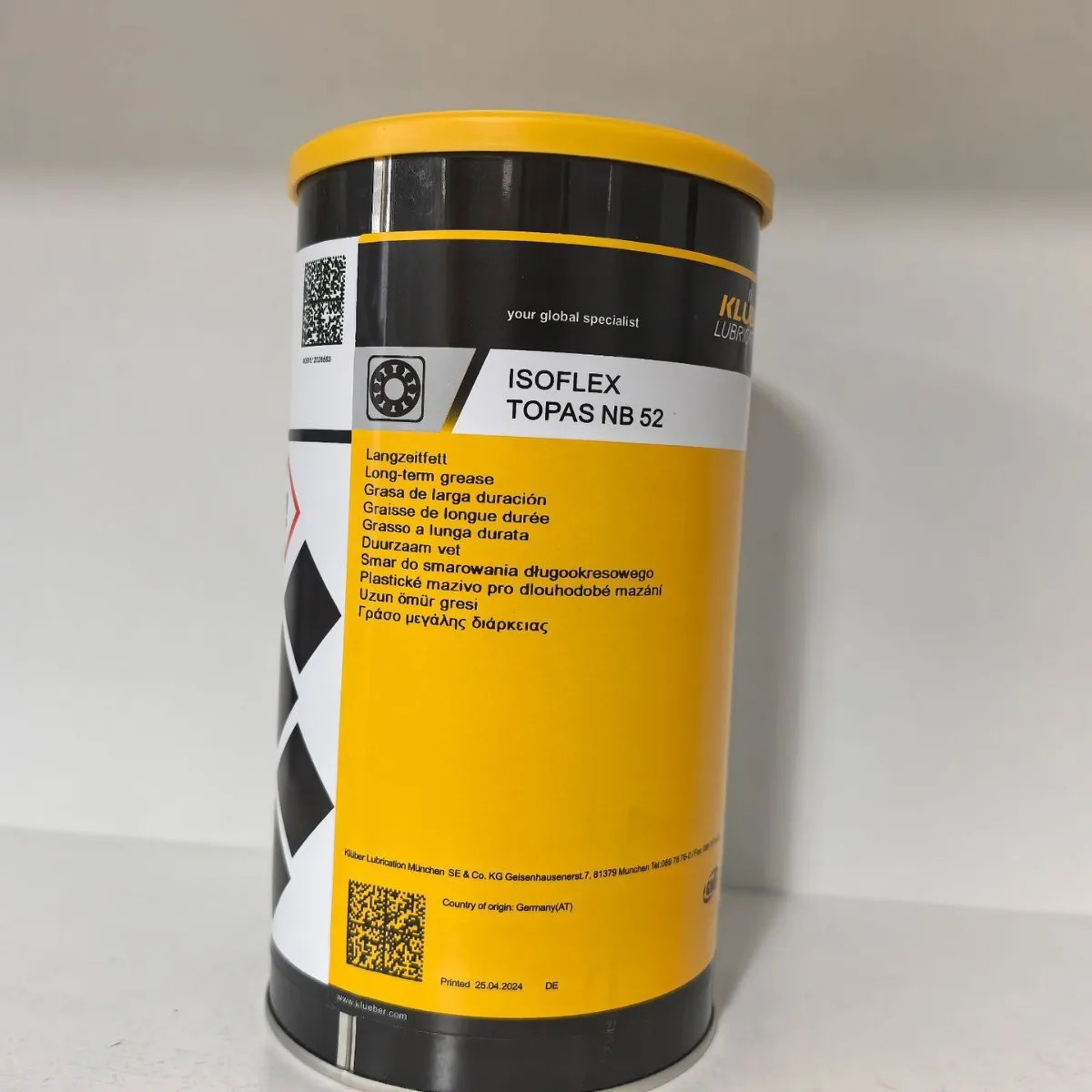 ISOFLEX TOPAS NB 52 NB52 고속 고하중롤링 플레베어링 정밀 기어톱니면 1kg