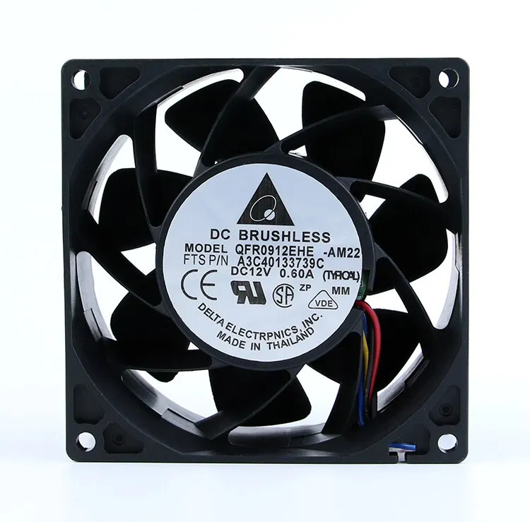 Delta 9038 QFR0912EHE 12V 0.60A 9cm 저소음 4선식 PWM 냉각팬