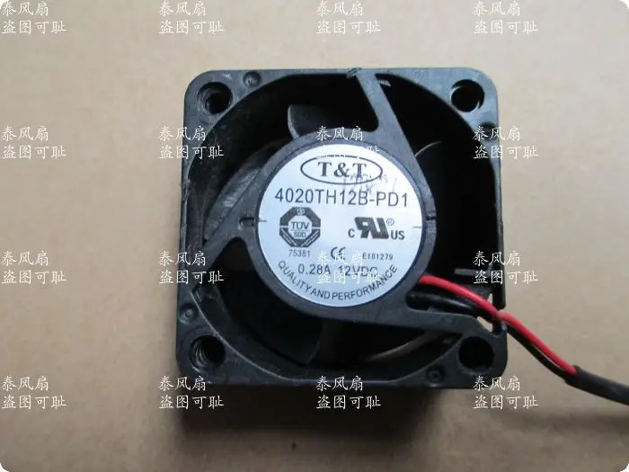 T8T 4020TH12B-PD1 4020 4CM 12V 0.28A 40x40x20MM냉각팬