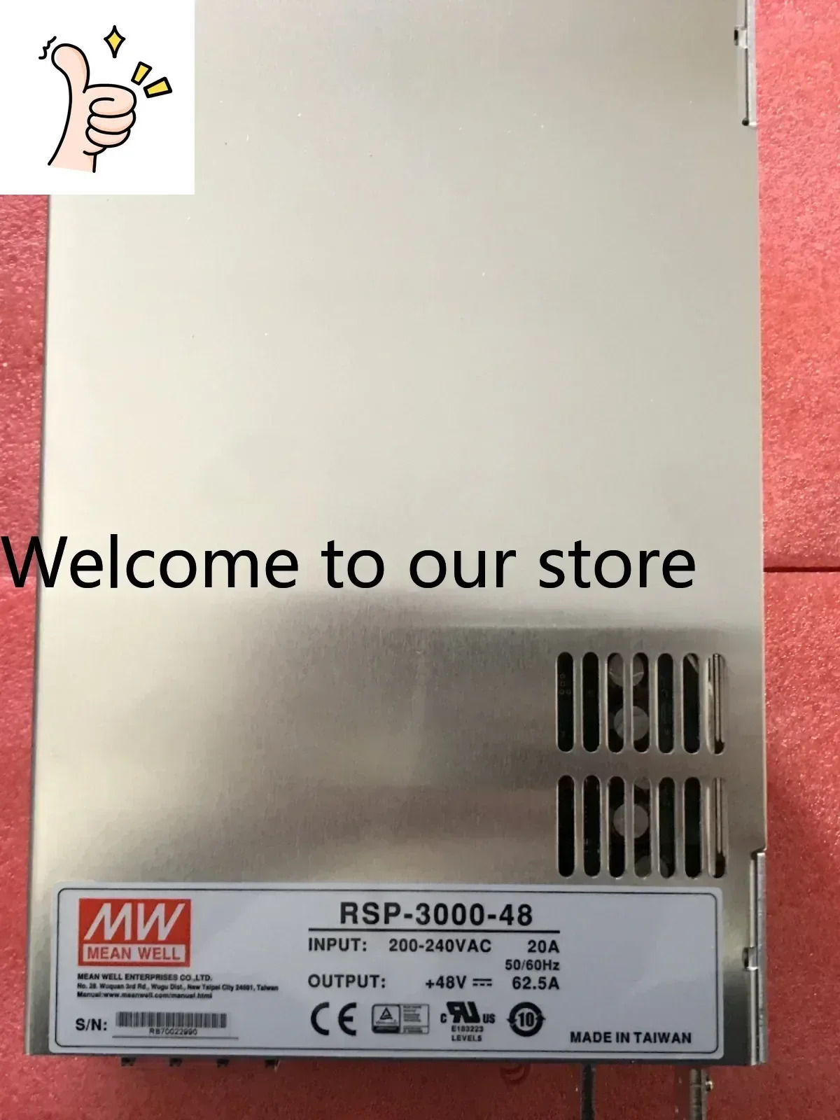 2025.4대만 Mingwei RSP-3000 고출력 PFC 스위칭 전원공급장치 24V/12/48V 고효율 3000W 병렬 연결 가능