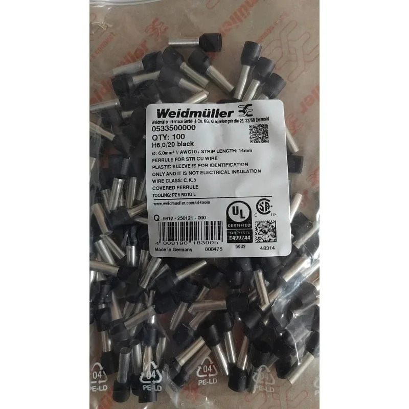 Weidmller End H6.0/20 SW 0533500000 2개입 패키지