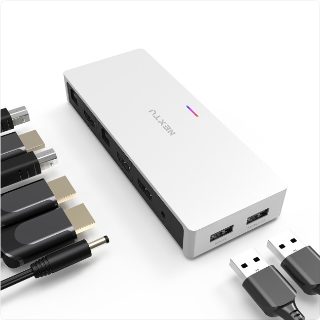 4K 2포트 HDMI USB KVM 스위치 PC 2대 키보드 마우스 공유기 - 상세 이미지 5