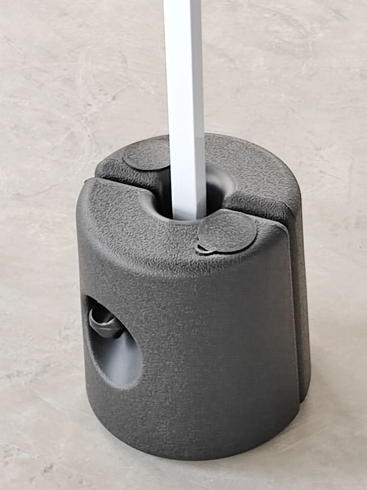 천막 지지대 야외광고용 파라솔대 고정 받침 주입 블랙 10kg [지름 3cm 이내 기둥용] - 상품 이미지