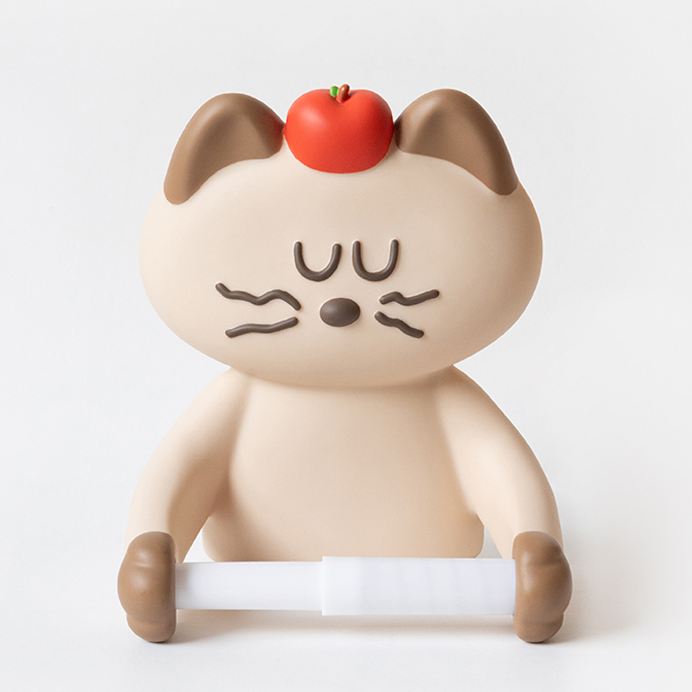 귀여운 고양이 캐릭터 휴지걸이 무타공 두루마리 화장지걸이 - 상세 이미지 2