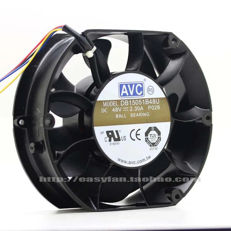 C DB15051B48U 150mm 라운드 48V 듀얼 볼 베어링 통신 전원 팬 150x51mm 냉각팬 쿨러