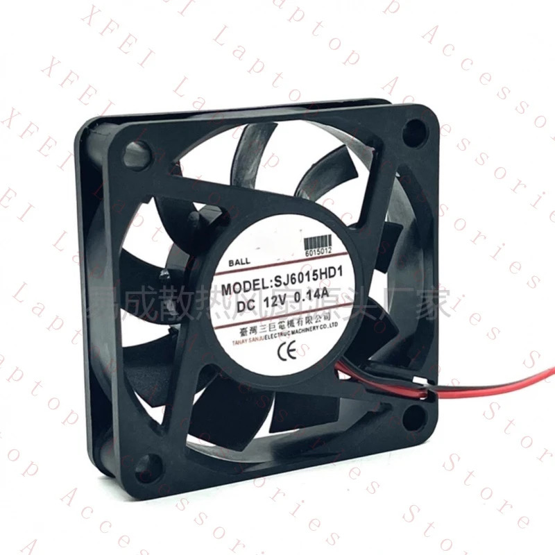 C형 타이주 SJ6015HD1 DC12V 0.14A 6cm 2선식 인버터 냉각팬