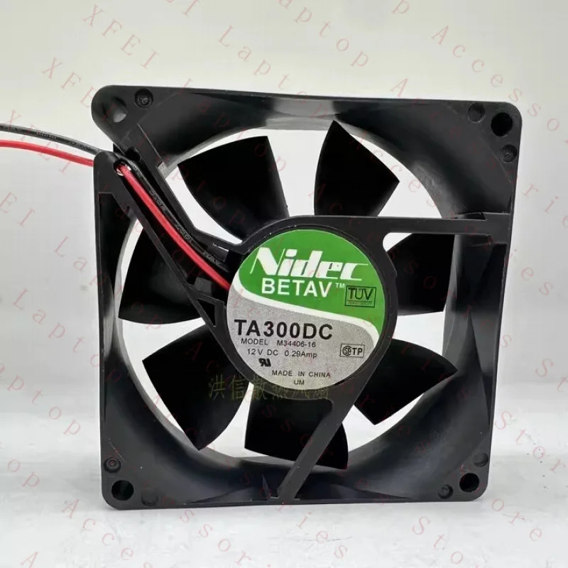 C Nidec 팬TA300DC M34406-16 DC12V 0.29A 8025 80x25MM 2선 냉각팬