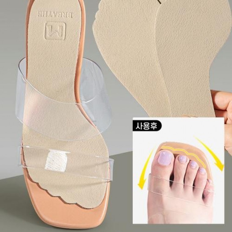 부착식 하이힐 샌들 구두 슬리퍼 논슬립 가죽깔창 패드 미끄럼방지 쏠림방지 - 상품 이미지