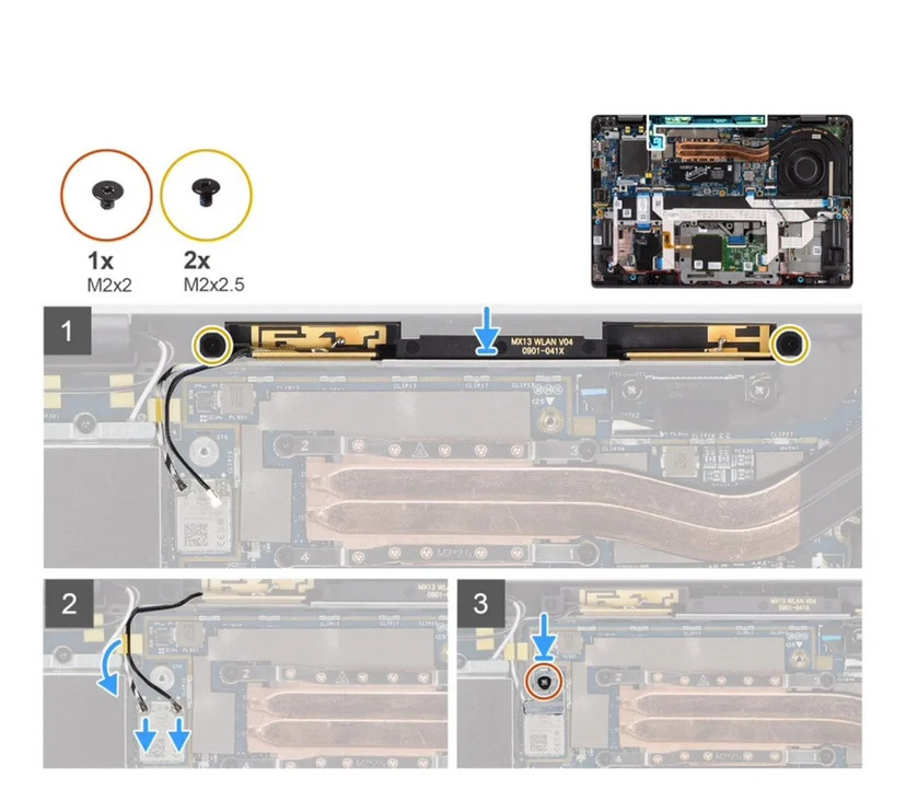 Dell Latitude 7420 E7420 E7320 안테나 신호 케이블 내장 수신기 케이블용