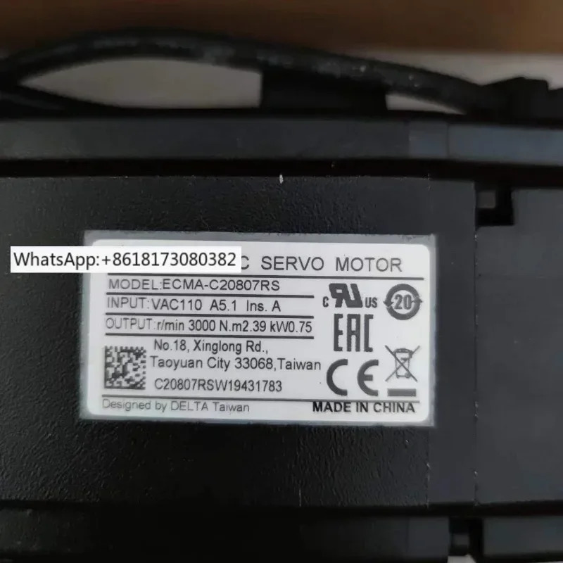 오리지널 B2 750와트 서보모터 ECMA-C20807RS