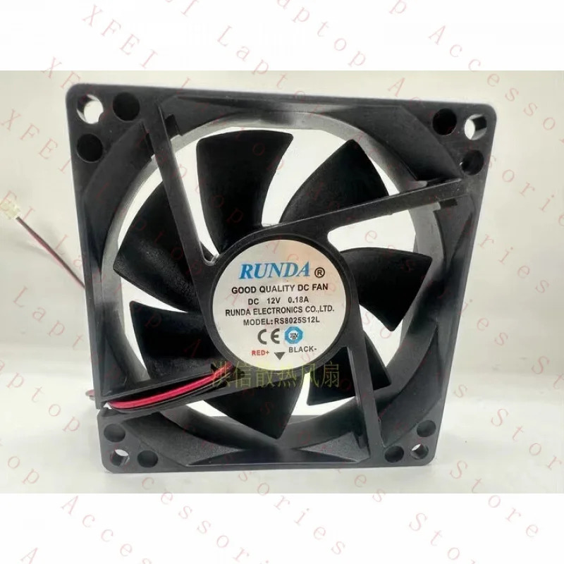 런다 팬 RS8025S12L DC12V 0.18A 8025 80x25MM 2와이어C 1개