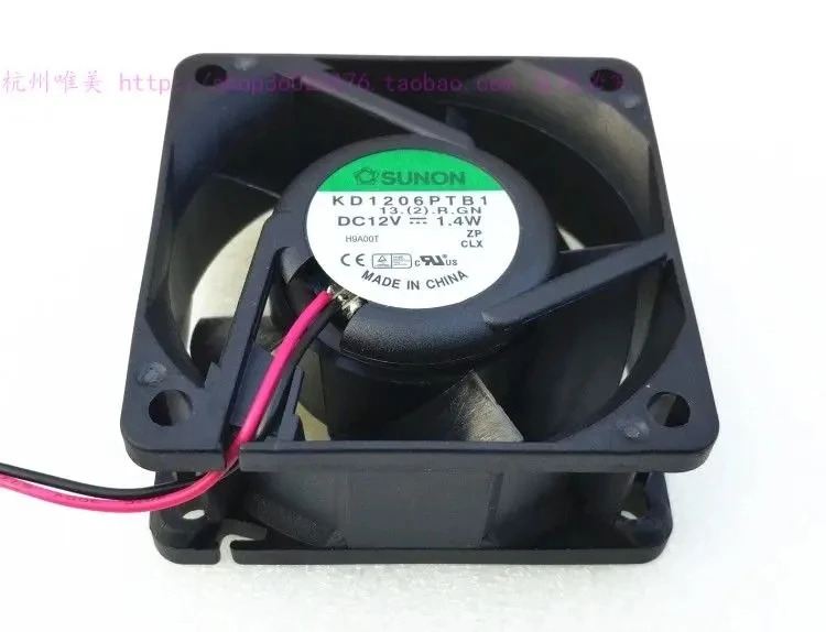 JFG For SUNON 6025 6CM 더블 볼 베어링 KD1206PTB1 12v 1.4W 2510 2라쿨링 팬