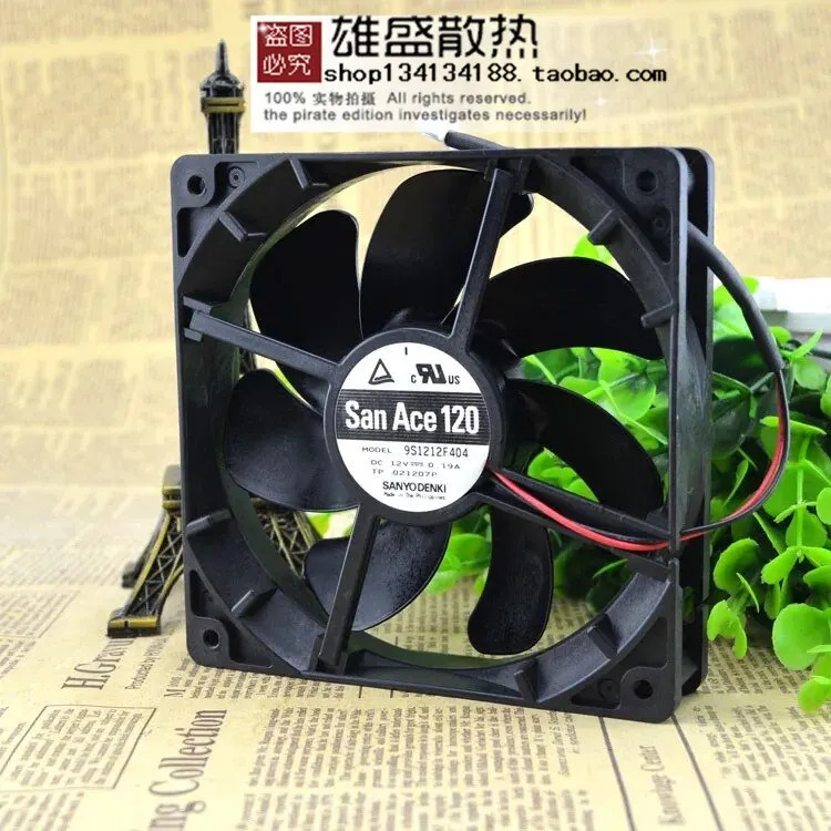 19S1212F404 DC12V 0.19A 12CM 120x120x25mm 자동 냉각팬